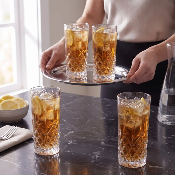 Marquis by Waterford Markham Highball Glasses, 13oz, Set of 4 lifetime engraving