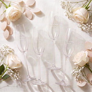 Marquis By Waterford Moments Champagne Flutes, 7oz, Set of 4 lifetime engraving