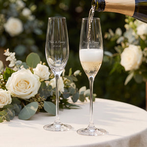 Marquis By Waterford Moments Champagne Flutes, 7oz, Set of 4 lifetime engraving