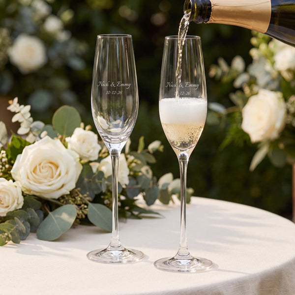 Marquis By Waterford Moments Champagne Flutes, 7oz, Set of 4 lifetime engraving