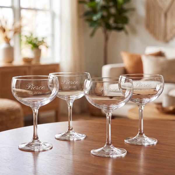Marquis By Waterford Moments Coupe Glasses, 9oz, Set of 4 lifetime engraving
