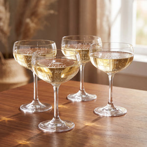 Marquis By Waterford Moments Coupe Glasses, 9oz, Set of 4 lifetime engraving