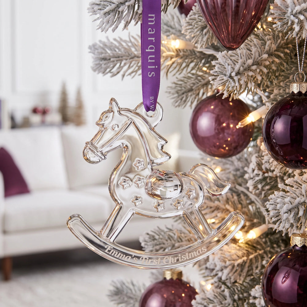Marquis By Waterford Rocking Horse Ornament lifetime engraving