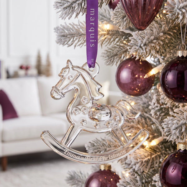 Marquis By Waterford Rocking Horse Ornament lifetime engraving