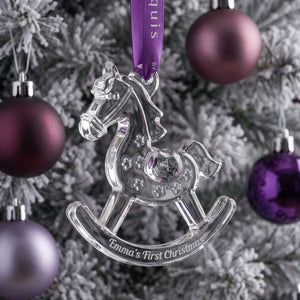 Marquis By Waterford Rocking Horse Ornament lifetime engraving
