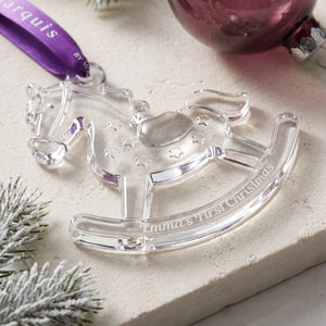 Marquis By Waterford Rocking Horse Ornament lifetime engraving