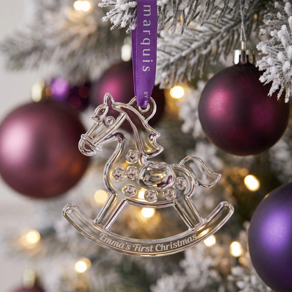 Marquis By Waterford Rocking Horse Ornament lifetime engraving