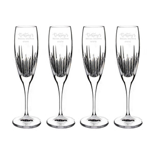 Marquis by Waterford Southbridge Champagne Flutes, Set of 4 lifetime engraving