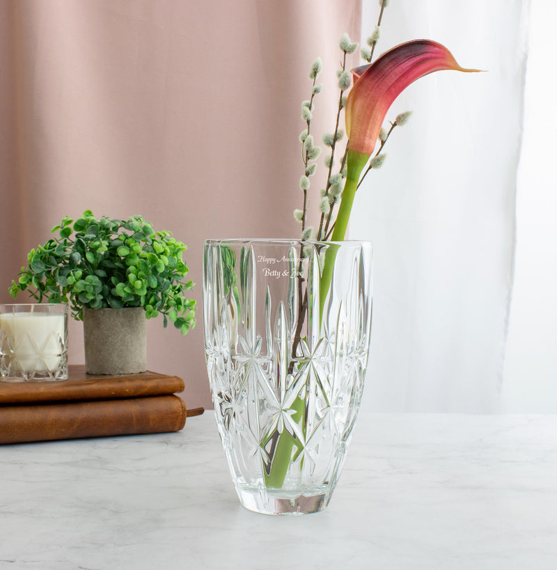 Marquis by Waterford Sparkle Vase, 9" lifetime engraving