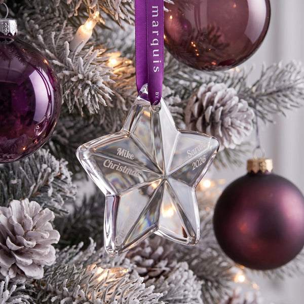 Marquis By Waterford Star Ornament lifetime engraving