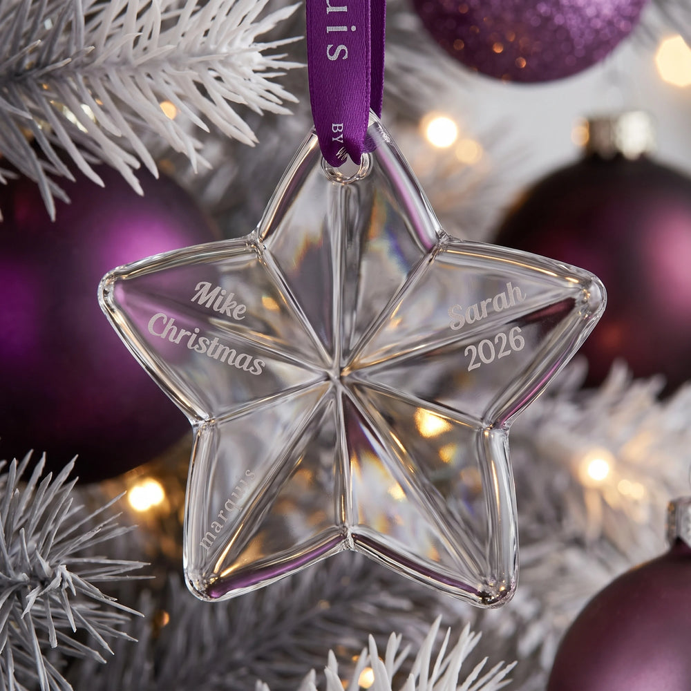 Marquis By Waterford Star Ornament lifetime engraving