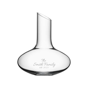 Orrefors Enjoy Crystal Wine Carafe, 33.8oz lifetime engraving