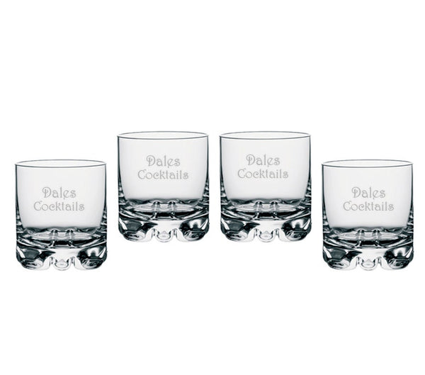 Orrefors Erik 8oz Old Fashioned Glasses, Set of 4 lifetime engraving