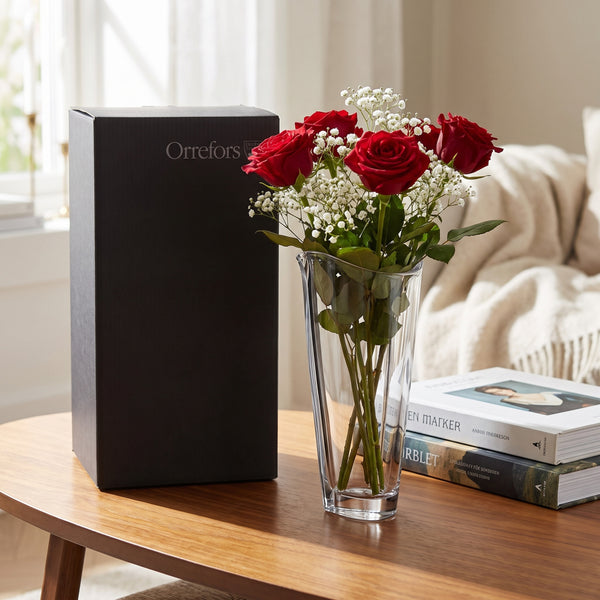 Orrefors Heart Vase Large, 10"