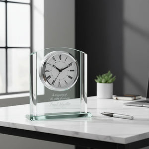 Ravanox Arch Glass Clock, 6 1/4"