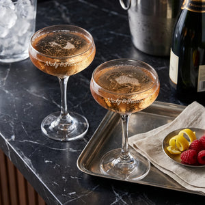 Ravanox Coupe Cocktail Glasses, 8oz, Set of 2 lifetime engraving