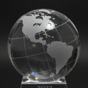 Ravanox Crystal Globe Award, 5 1/2"