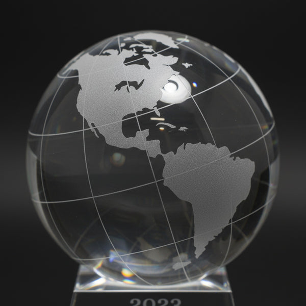 Ravanox Crystal Globe Award, 5.5"