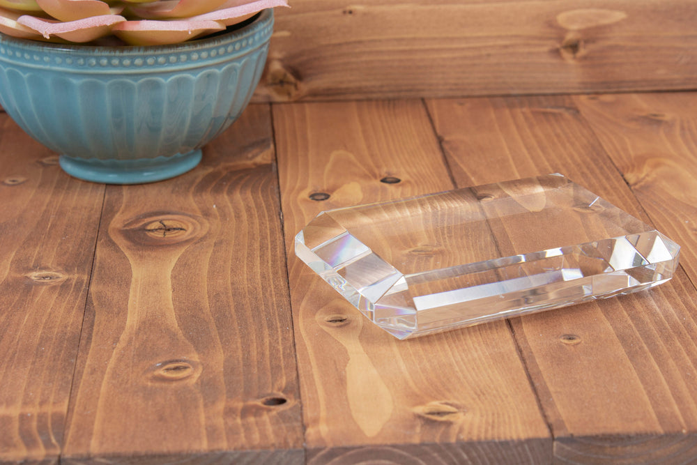 Ravanox Rectangular Crystal Paperweight, 4" x 2.75" lifetime engraving