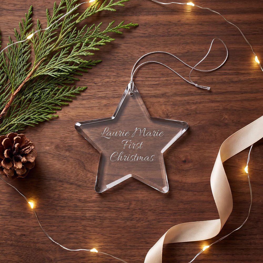 Ravanox Crystal Star Ornament 3" lifetime engraving