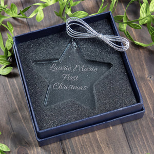 Ravanox Crystal Star Ornament 3" lifetime engraving
