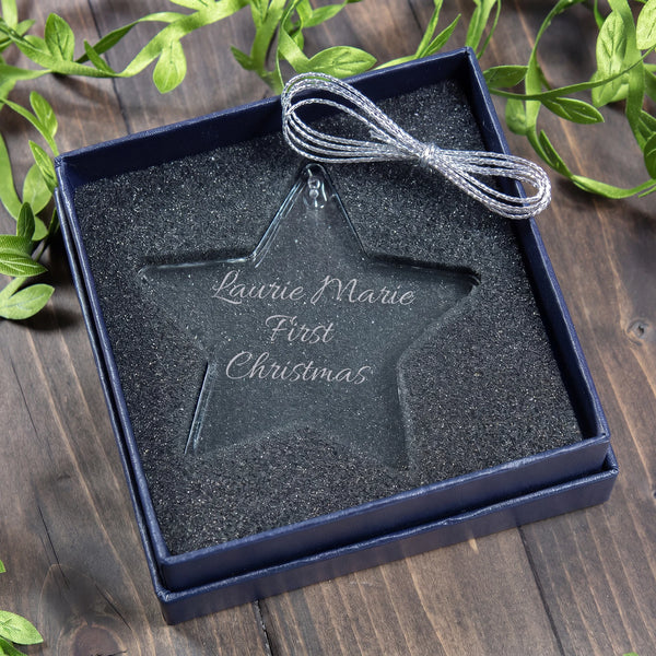 Ravanox Crystal Star Ornament 3" lifetime engraving