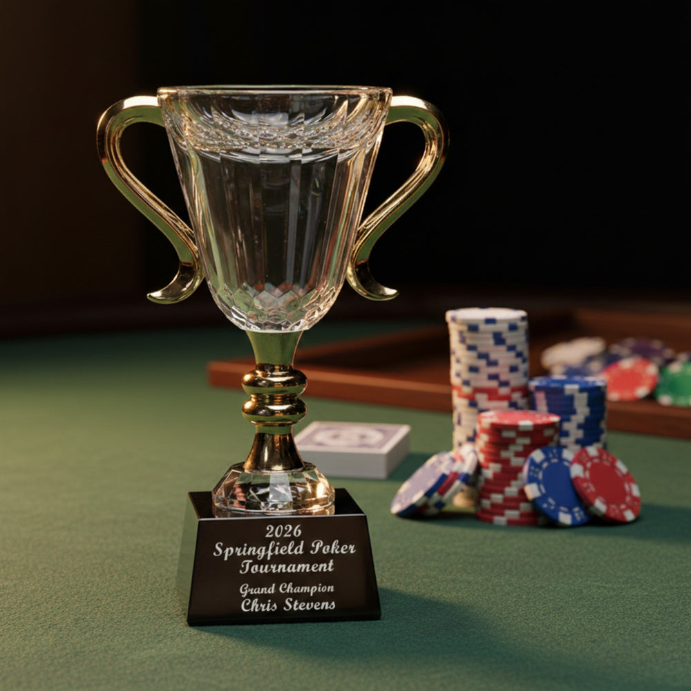 Ravanox Crystal Trophy Cup, 8 1/2"