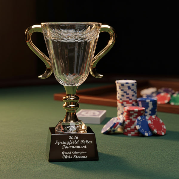 Ravanox Crystal Trophy Cup, 8 1/2"