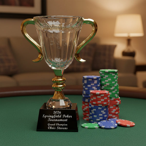 Ravanox Crystal Trophy Cup, 8 1/2"