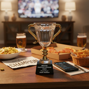 Ravanox Crystal Trophy Cup, 8 1/2"
