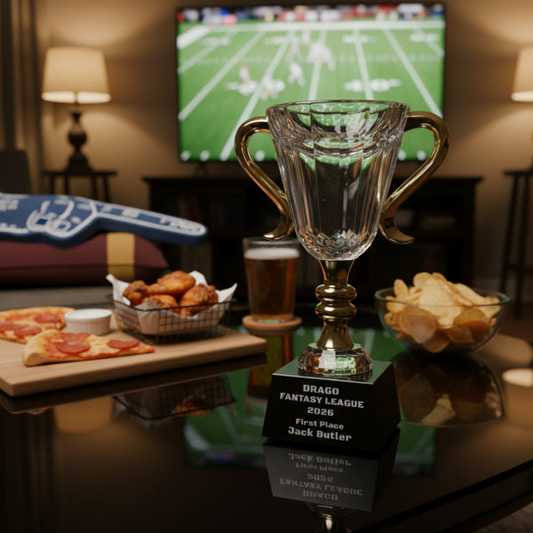 Ravanox Crystal Trophy Cup, 8 1/2"