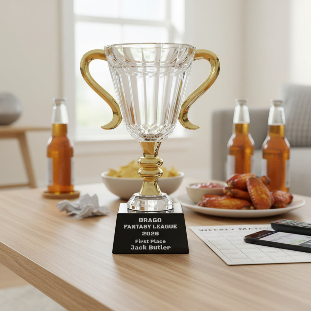 Ravanox Crystal Trophy Cup, 8 1/2"