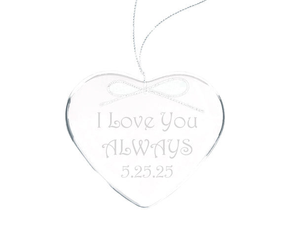 Ravanox Friends Who Become Family™ 2025 Glass Heart Ornament lifetime engraving