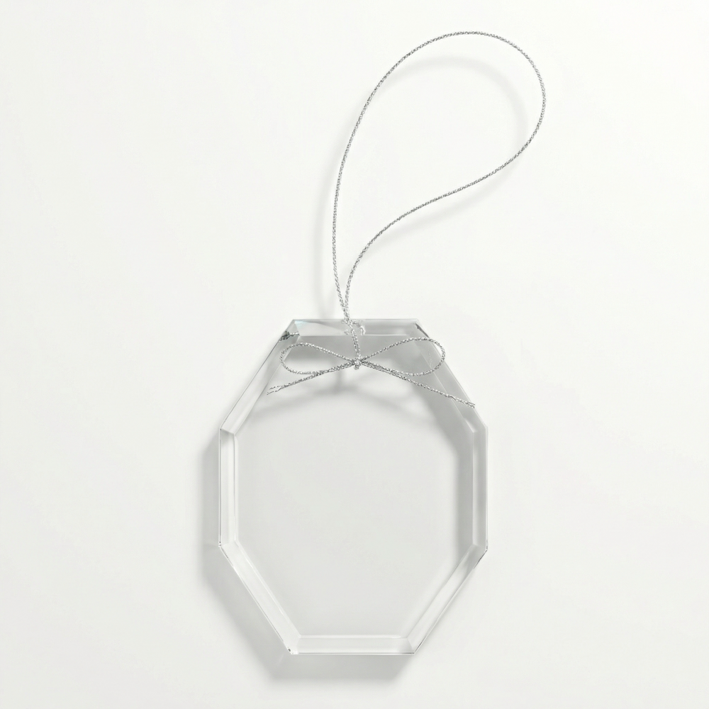Ravanox Glass Octagon Ornament 3.75"