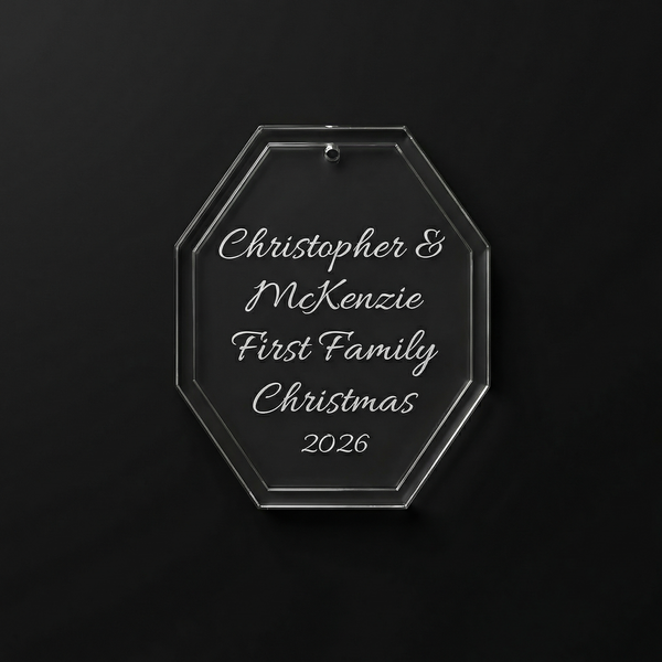 Ravanox Glass Octagon Ornament 3.75"