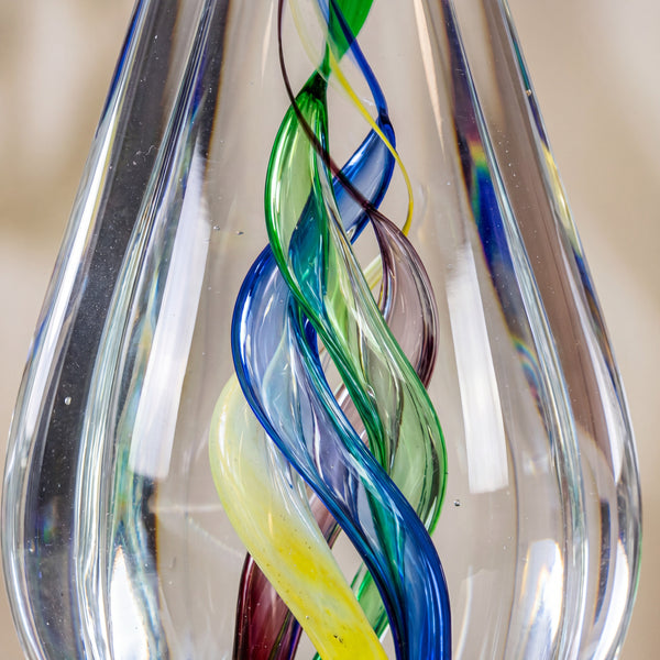 Ravanox Infinity Twist Art Glass Award, 10.75" lifetime engraving