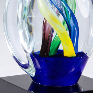 Ravanox Infinity Twist Art Glass Award, 10.75" lifetime engraving