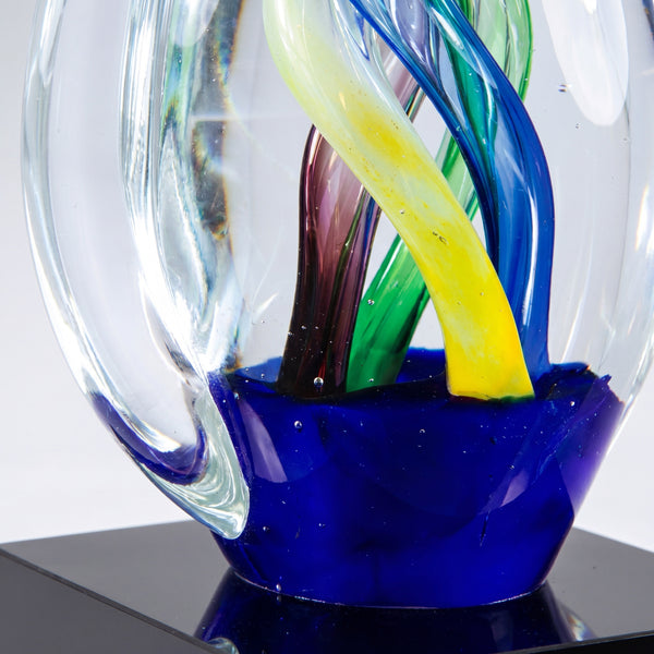 Ravanox Infinity Twist Art Glass Award, 10.75" lifetime engraving