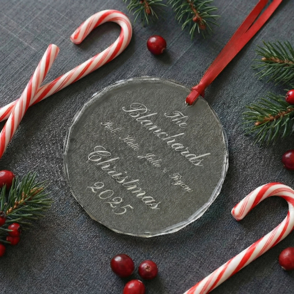 Ravanox Round Crystal Ornament 3"