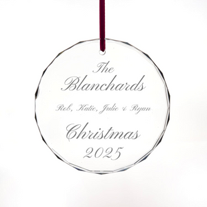 Ravanox Round Crystal Ornament 3"