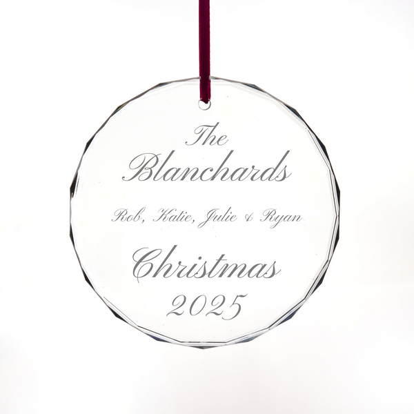 Ravanox Round Crystal Ornament 3"