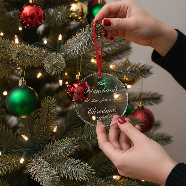 Ravanox Round Crystal Ornament 3"