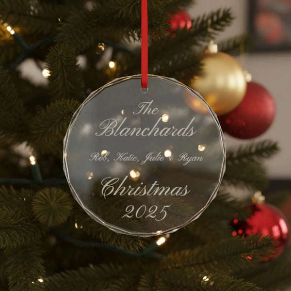 Ravanox Round Crystal Ornament 3"