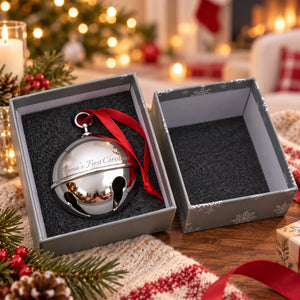 Ravanox Sleigh Bell Ornament lifetime engraving