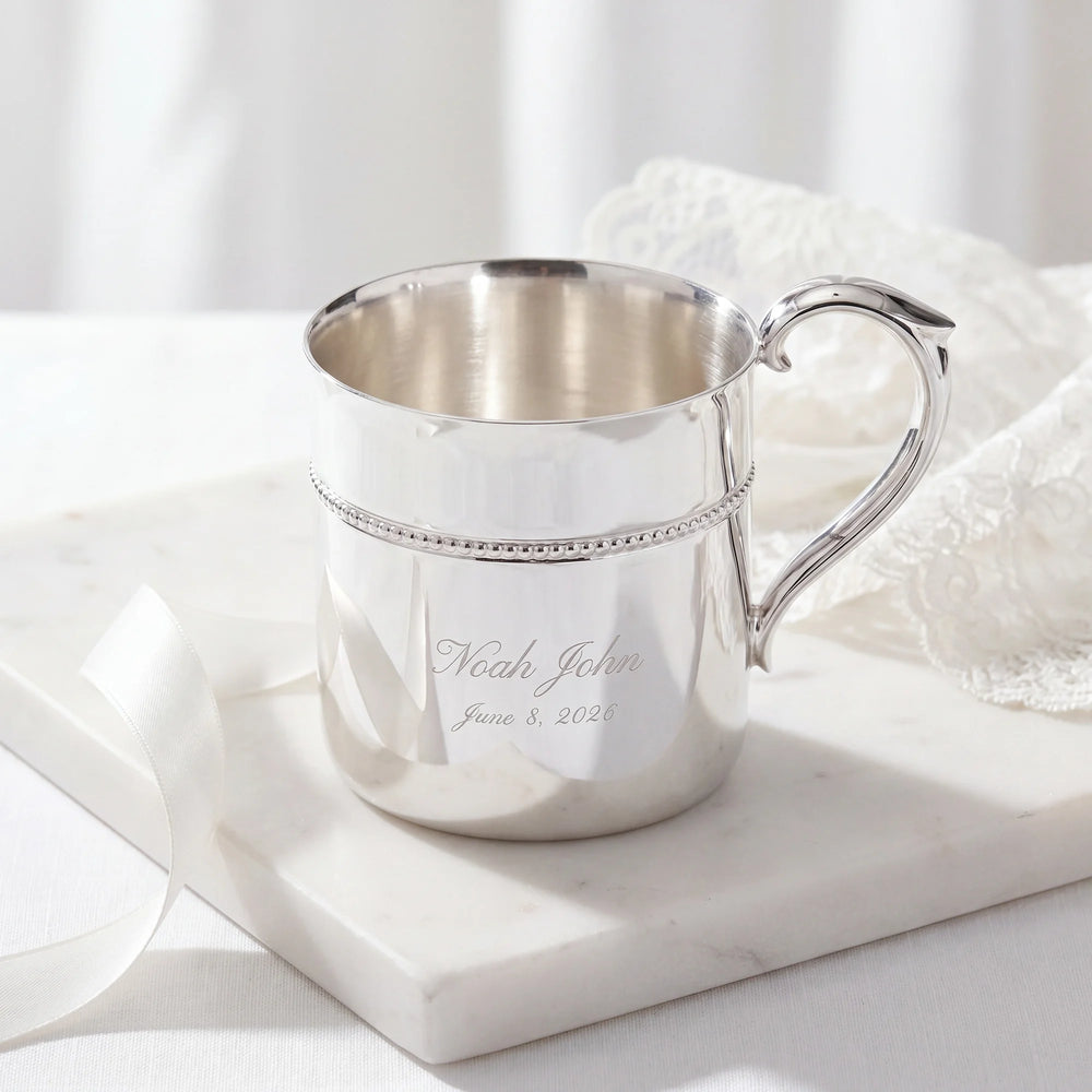 Reed and Barton Royal Bead Silverplate Baby Cup, 4oz