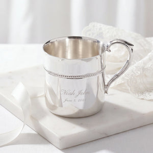 Reed and Barton Royal Bead Silverplate Baby Cup, 4oz