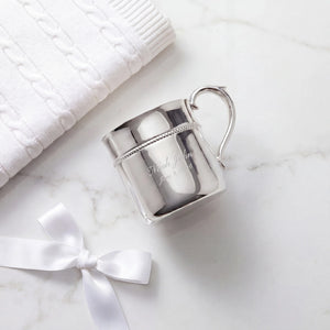 Reed and Barton Royal Bead Silverplate Baby Cup, 4oz