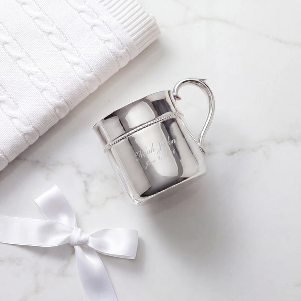 Reed and Barton Royal Bead Silverplate Baby Cup, 4oz