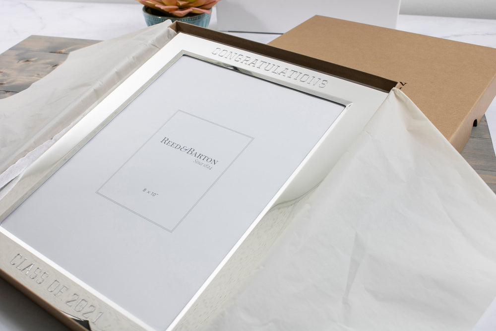 Reed & Barton Classic Silver Plated Picture Frame, 8x10 lifetime engraving