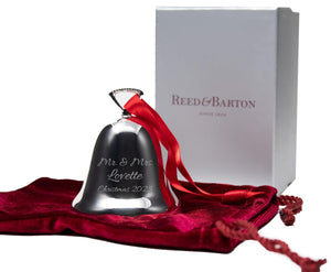Reed & Barton Ringing in the Season Silver-Plated Bell Ornament lifetime engraving